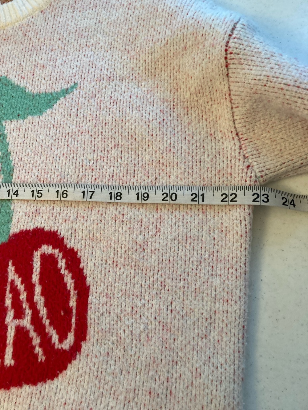 a new day Cream Knit Crewneck Sweater with Red Cherry Ciao Ciao - Picture 5 of 6